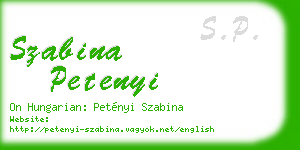 szabina petenyi business card